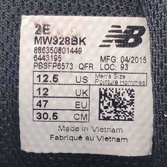 New Balance 928v1 Black Leather Walking Shoes 12.5 EE main image 11